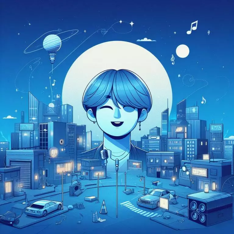 Перевод песни V (BTS) - Blue